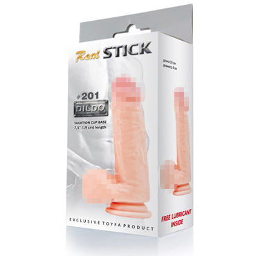 Toyfa RealStick #201, фаллоимитатор, 19 см, телесный — фото 1