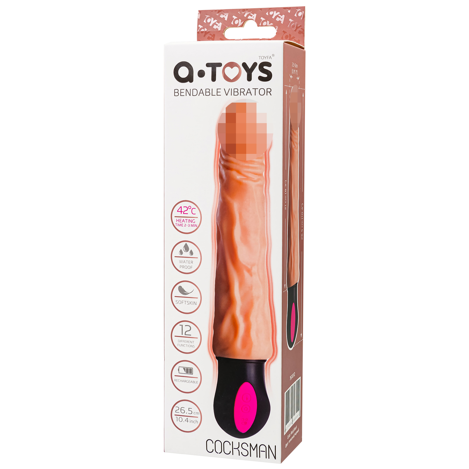 Toyfa A-toys Bendable Vibrator Cocksman, телесный — фото 6