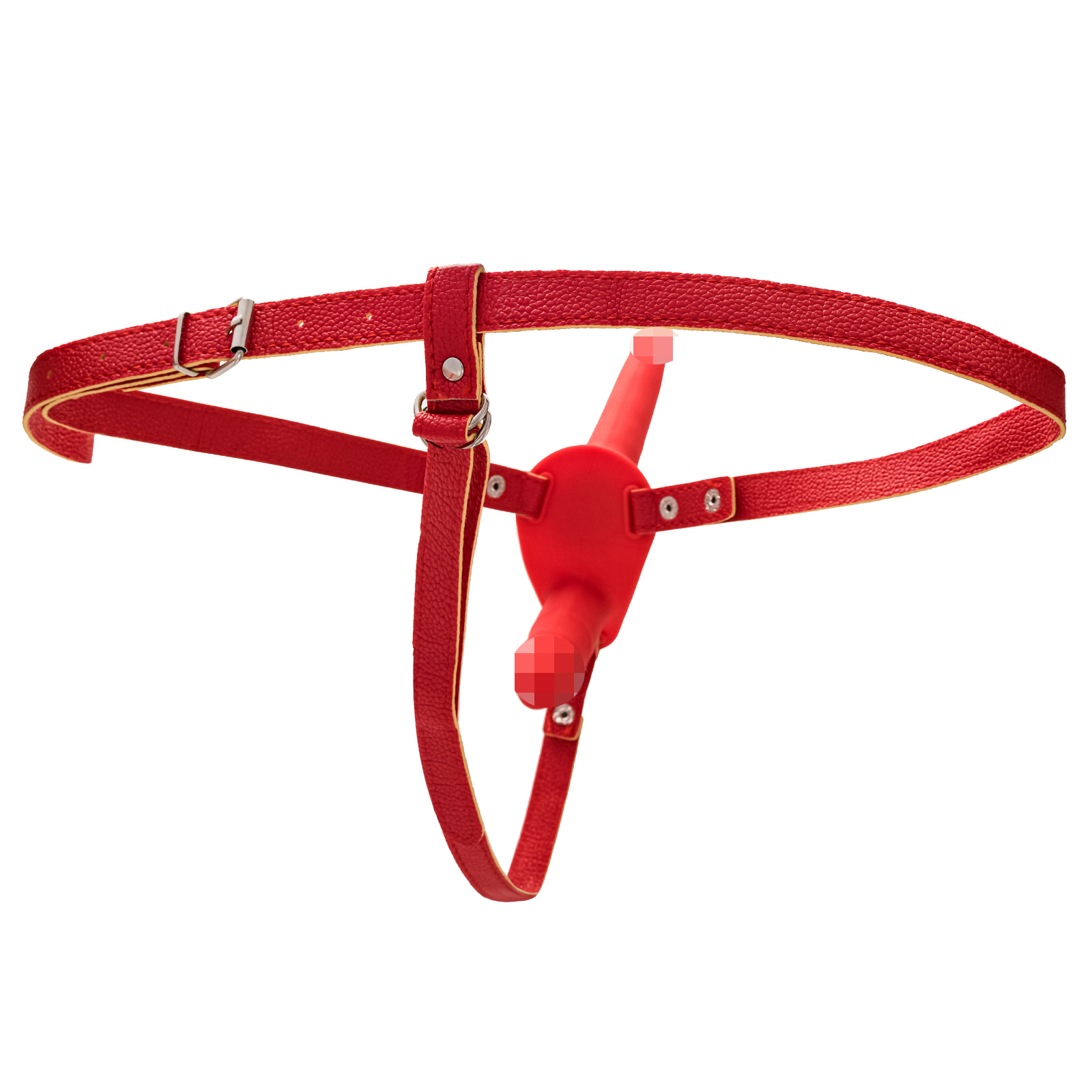 Toyfa Black&Red Double Strap-On, красный — фото 2