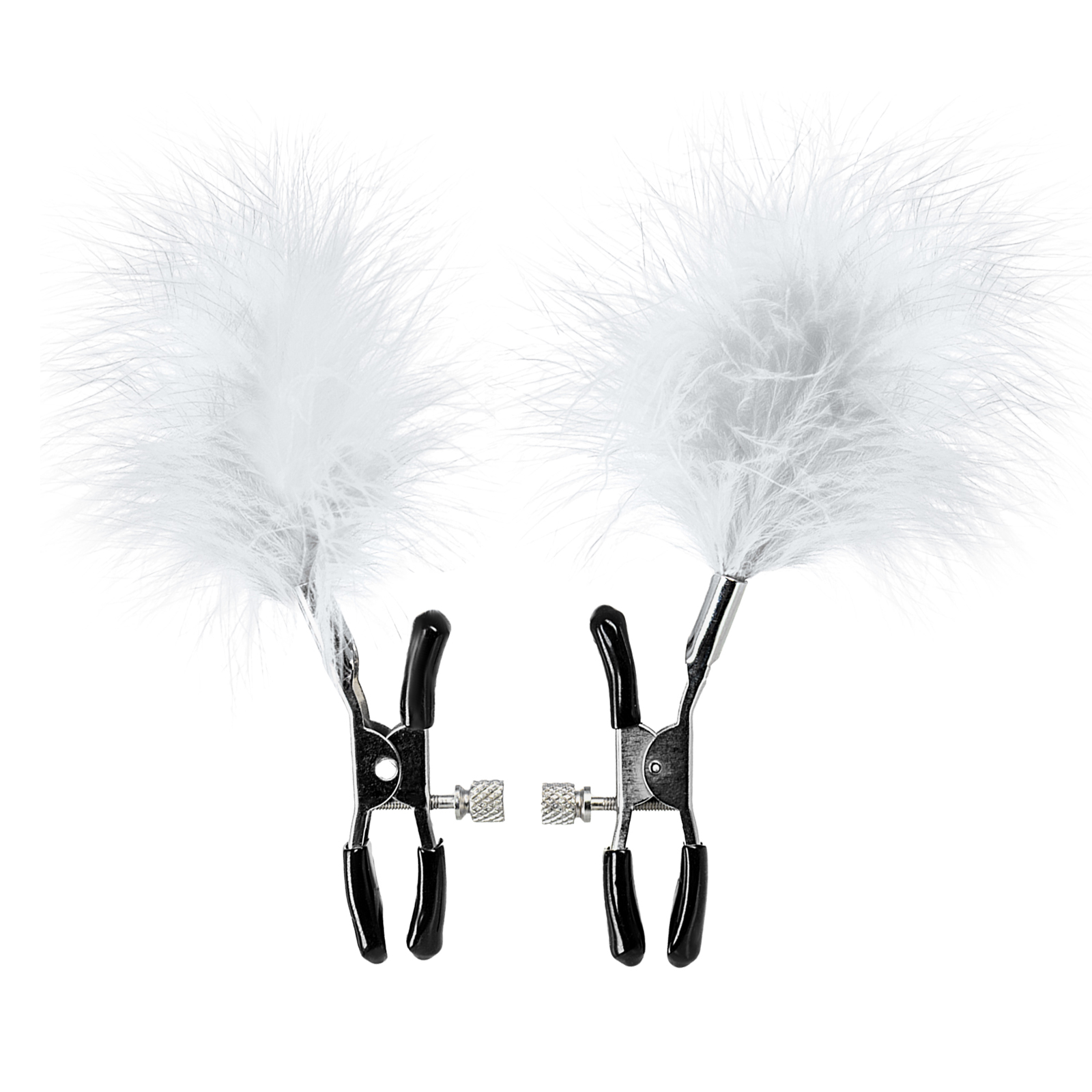 Toyfa Theatre Nipple Clamps with Feather, белые — фото 3