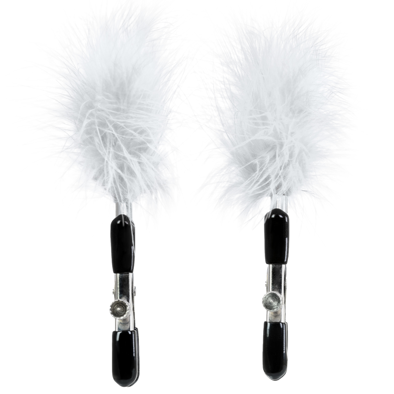 Toyfa Theatre Nipple Clamps with Feather, белые — фото 4