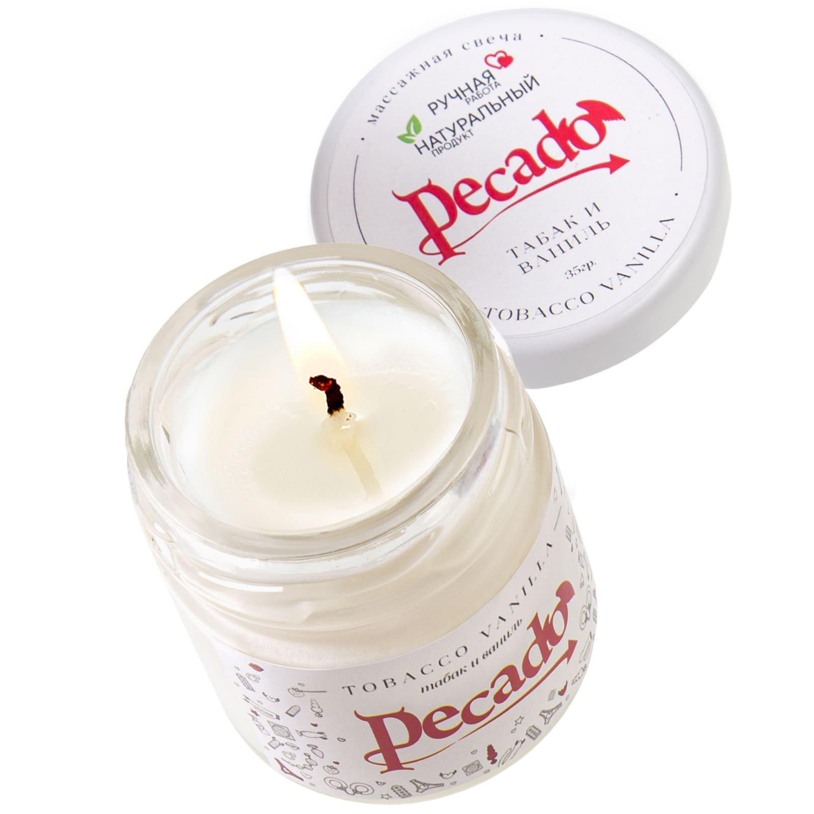 Массажная свеча Pecado BDSM, Tobacco Vanilla, 35 мл