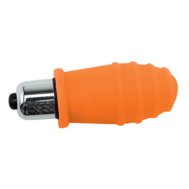 Topco Climax Silicone Orange Pop - Вибропуля с насадкой - купить в секс шопе