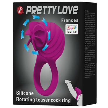 Baile Pretty Love Frances - Перезаряжаемое эрекционное кольцо с ротационным стимулятором клитора - купить в секс шопе