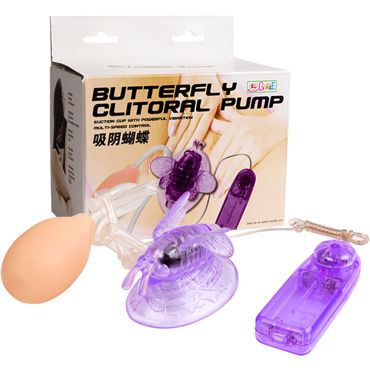 Baile Butterfly Clitoral Pump, Стимулятор клитора с вакуумным массажом и вибрацией