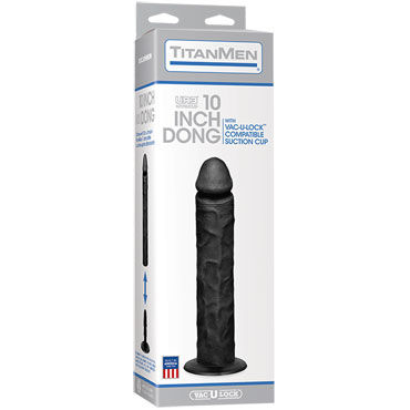Doc Johnson TitanMen Dong With Suction Cup, 25 см - Реалистичный фаллоимитатор - купить в секс шопе
