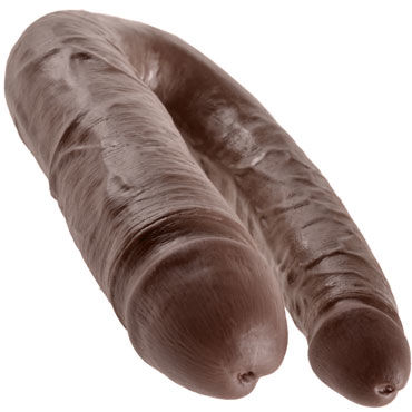 Pipedream King Cock U-Shaped Large Double Trouble, коричневый - фото, отзывы