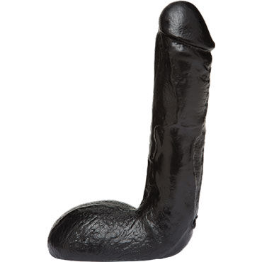 Doc Johnson Vac-U-Lock Thin Realistic Cock 19 см, черная - Реалистичная насадка фаллоимитатор - купить в секс шопе