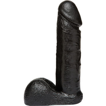 Doc Johnson Vac-U-Lock Realistic Cock 17.5 см, черная - Реалистичная насадка фаллоимитатор - купить в секс шопе