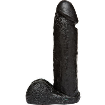 Doc Johnson Vac-U-Lock Realistic Cock 20 см, черная - Реалистичная насадка фаллоимитатор - купить в секс шопе