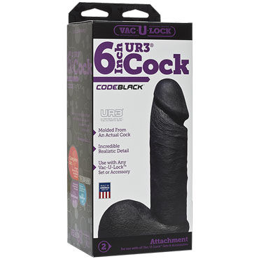 Doc Johnson Vac-U-Lock UR3 Cock 17.5 см, черный - фото, отзывы