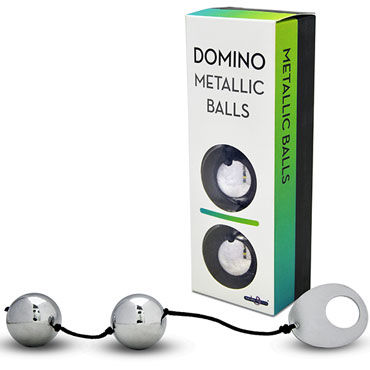 Gopaldas Domino Metallic Balls, серебристые, Вагинальные шарики металлические
