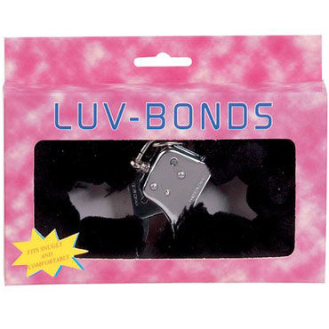 Gopaldas Luv-Bonds, черные, Наручники с мехом