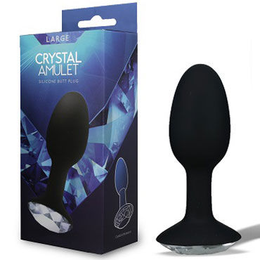 Gopaldas Crystal Amulet Large, черная, Анальная пробка с кристалом