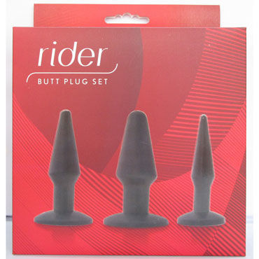Gopaldas Rider Butt Plug Set, черный — фото 1
