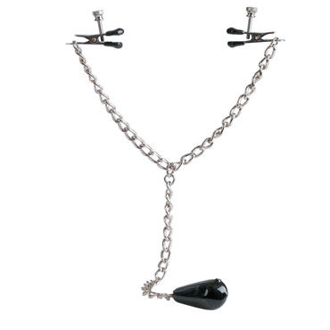 California Exotic Weighted Nipple Clamps, Зажимы на грудь с цепью