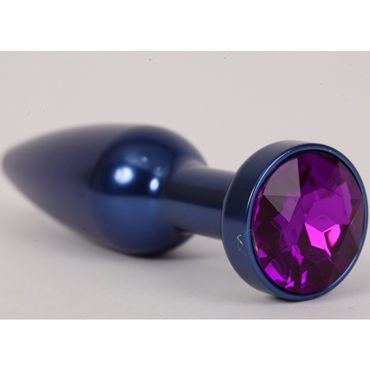 4sexdreaM Пробка металлическая, синяя, С фиолетовым кристаллом