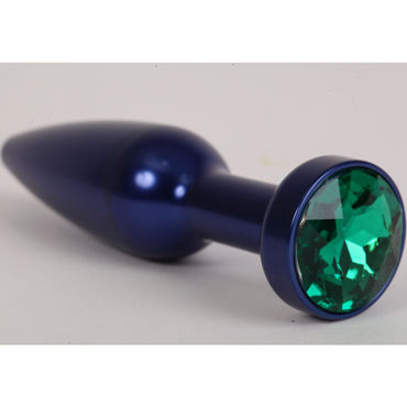 4sexdreaM Пробка металлическая, синяя, С зеленым кристаллом