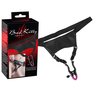 Bad Kitty Clit-Slip, черные, Трусы с зажимом для половых губ