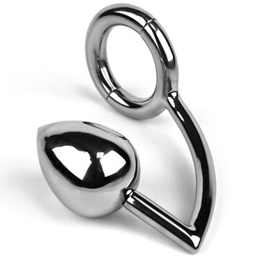 House of Steel 2-Pcs Ring with Egg Ball, серебристый, Анальный плаг с эрекционным кольцом