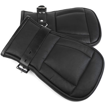House of Steel Padded Leather Mitts, черные — фото 1