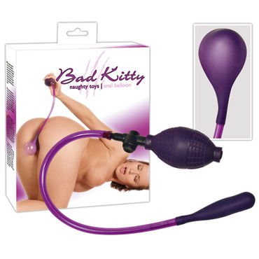 Bad Kitty Anal Balloon, фиолетовый, Анальный фаллоимитатор с грушей