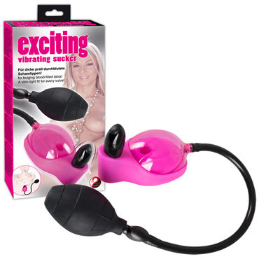 You2Toys Exciting Vibrating Sucker, розовая, Вакуумная помпа для женщин с вибрацией