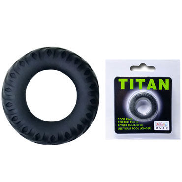 Baile Titan Cock Ring, черное, Эрекционное кольцо в виде автомобильной шины