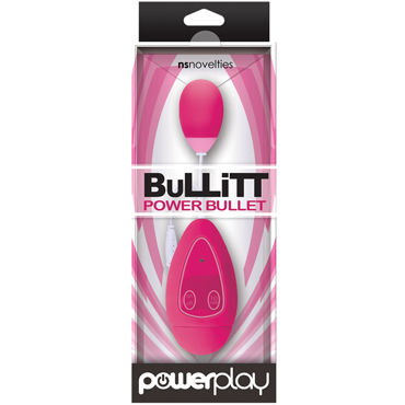 NS Novelties PowerPlay BuLLiTT Single, розовое, Вибропуля с пультом управления