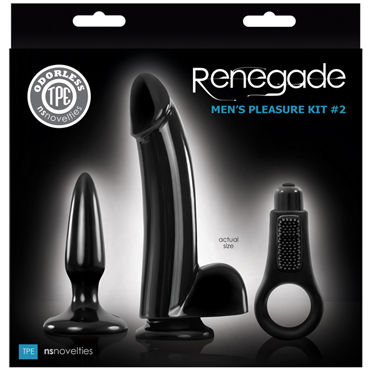 NS Novelties Renegade Men's Pleasure Kit #2, черный, Набор из 3х предметов для мужчин