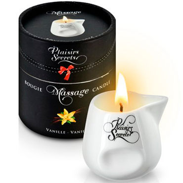 Plaisirs Secrets Massage Candle Vanilla, 80мл, Свеча массажная Ваниль
