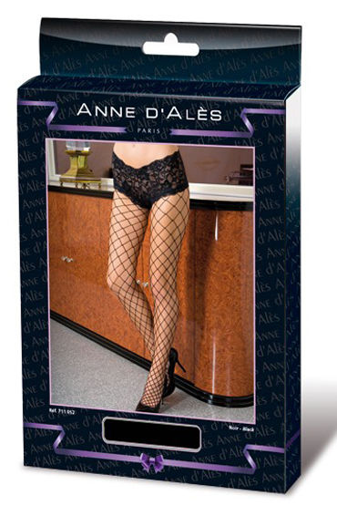 Anne d'Ales Collant Delphine, черные - Колготки в крупную сетку - купить в секс шопе