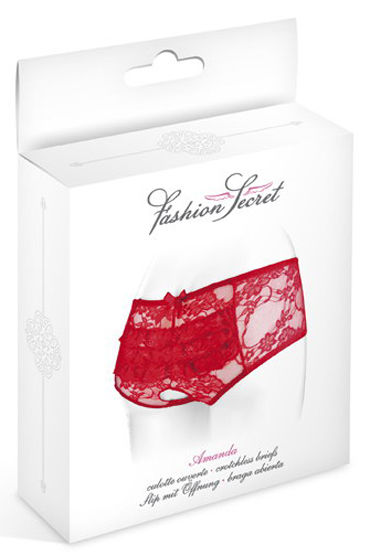 Fashion Secret Amanda Panties Open, красные - Трусики с доступом - купить в секс шопе