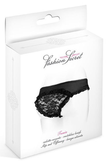 Fashion Secret Tania Panties Open, черные - Трусики с доступом - купить в секс шопе