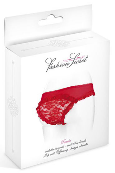 Fashion Secret Tania Panties Open, красные - Трусики с доступом - купить в секс шопе