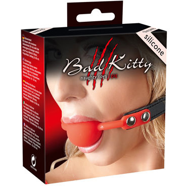 Bad Kitty Gag, красный - Кляп с замочком - купить в секс шопе