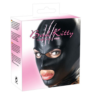 Bad Kitty Mask, черная - BDSM-маска на голову - купить в секс шопе