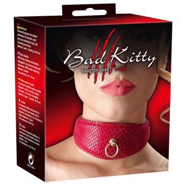Bad Kitty Collar, красный - фото, отзывы