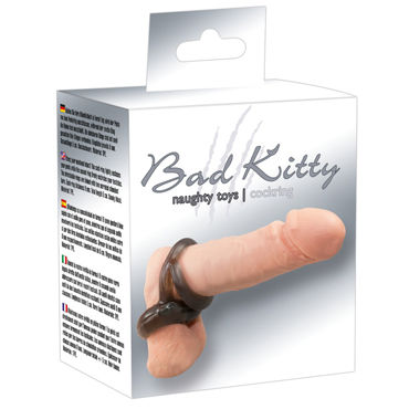 Bad Kitty Penis Hodenringe, черное, Эрекционное кольцо с петлей для мошонки и другие товары Bad Kitty с фото
