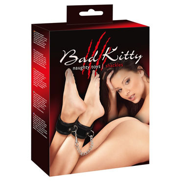 Bad Kitty Ankle Cuffs, черные - Мягкие наножники - купить в секс шопе