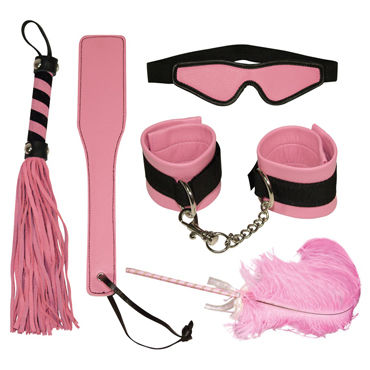 Bad Kitty Bondage Set, розовый, Набор из пяти предметов