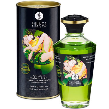 Shunga Exotic Green Tea, 100 мл, Массажное масло Экзотический зеленый чай