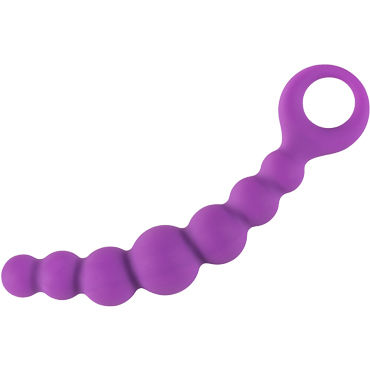 Alive Bubble-Chain, фиолетовая, Гибкая анальная цепочка