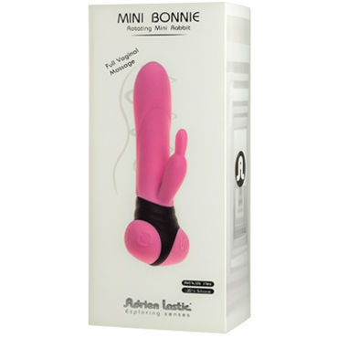 Adrien Lastic Mini Bonnie, розовый, Ротатор миниатюрный с клиторальным стимулятором