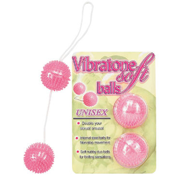 Gopaldas Vibrating Soft Balls розовый, Вагинальные шарики с шипиками