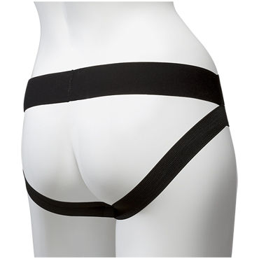 Doc Johnson Vac-U-Lock Panty Harness with Plug Dual Strap, черные - фото, отзывы