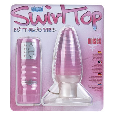 Gopaldas Swirl Top Butt Plug розовый - фото, отзывы