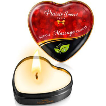 Plaisirs Secrets Massage Candle Heart Nature, 35мл, Свеча массажная натуральная