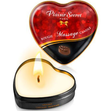 Plaisirs Secrets Massage Candle Heart Chocolate, 35мл, Свеча массажная с ароматом Шоколад
