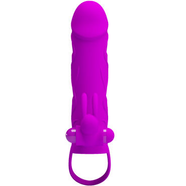 Новинка раздела Секс игрушки - Baile Pretty Love Penis Sleeve With Ball Strap 5,5", розовая
